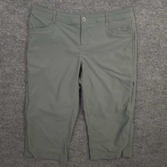 Kuhl Trekr Kapri Pants Womens 14 Pine Capri Draw Cord Performance Outdoor Hiking - Picture 1 of 15